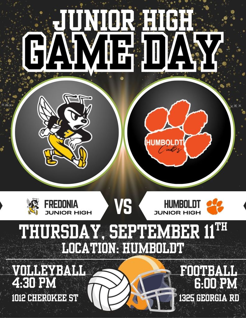 Junior High Game Day - Football & Volleyball - September 11 2025