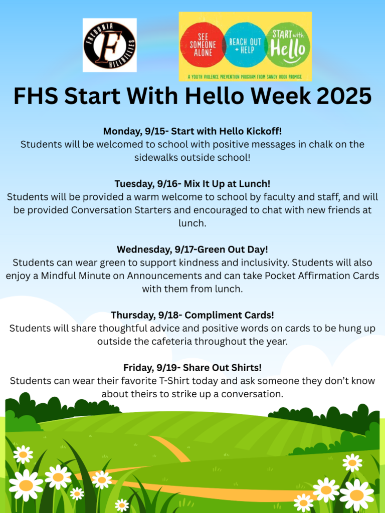 FHS "Start With Hello Week" Events