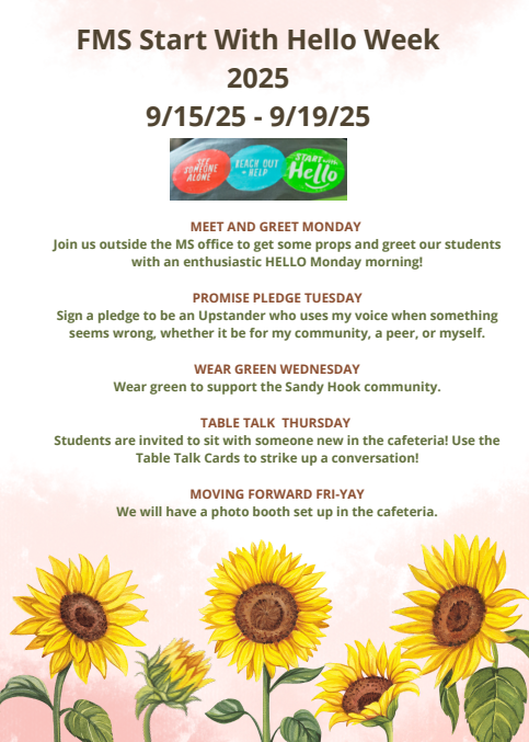 FMS "Start With Hello Week" Events