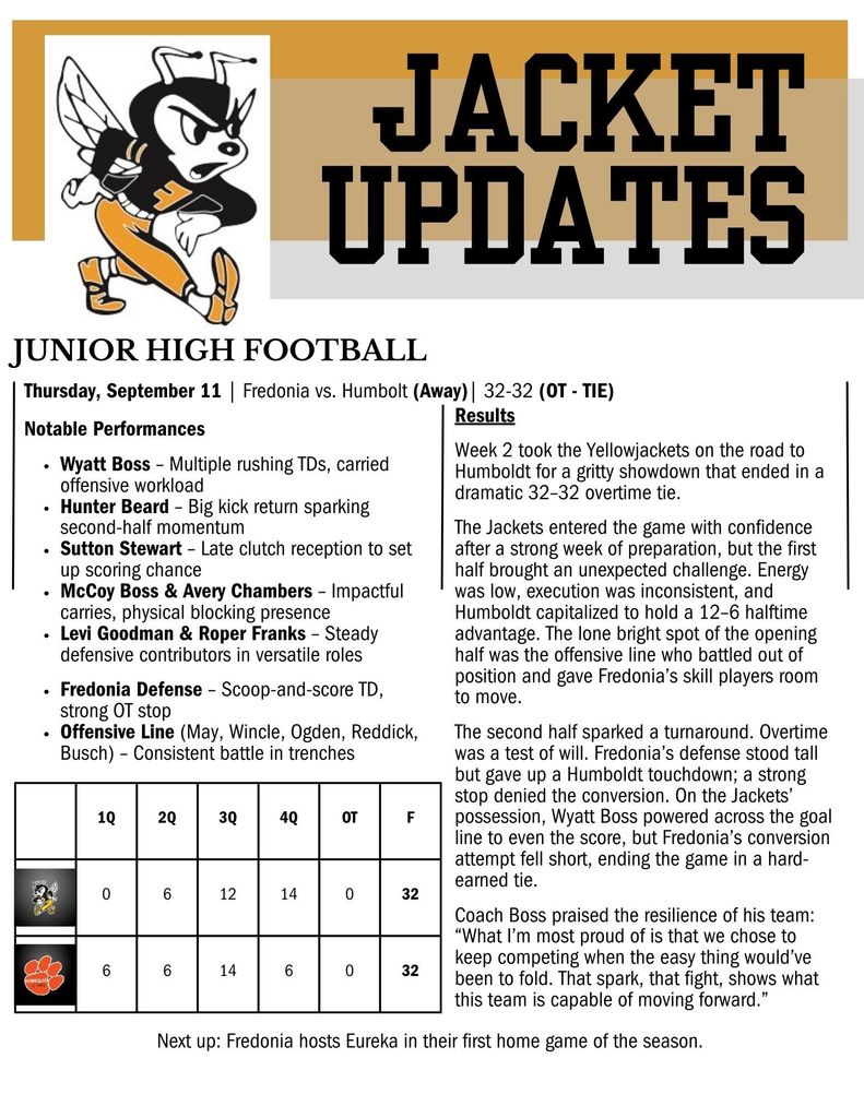 Jacket Updates 2025 - September 8-13