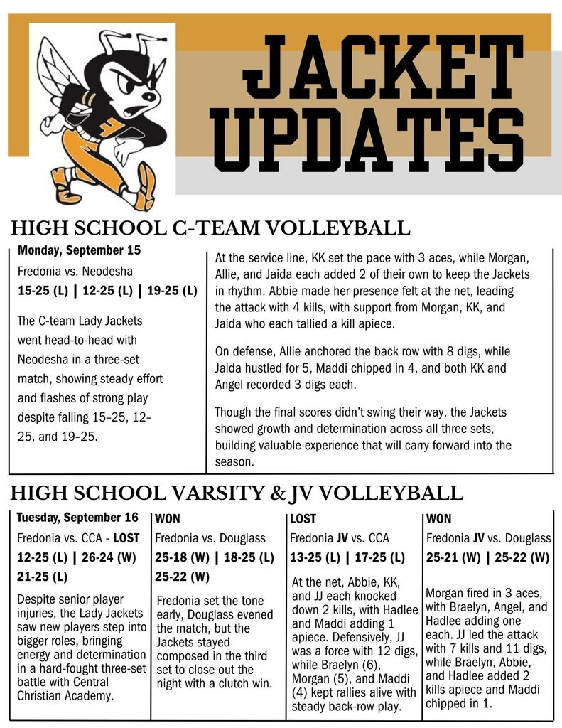 Jacket Updates 2025 - September 15-20