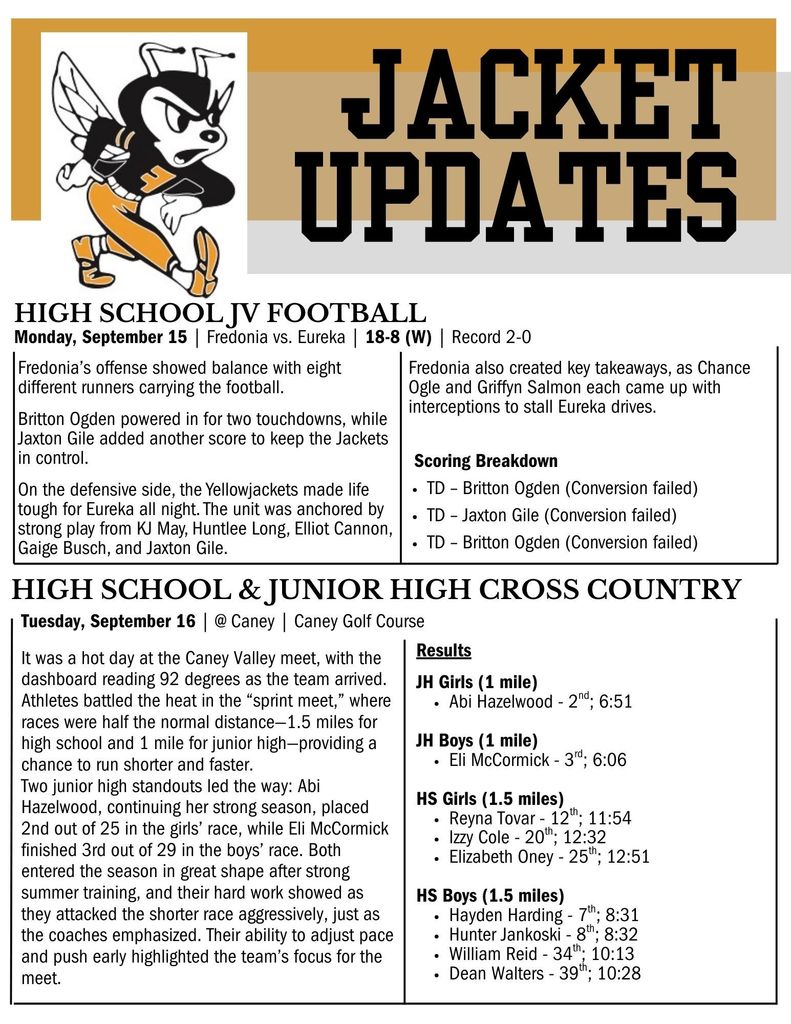 Jacket Updates 2025 - September 15-20