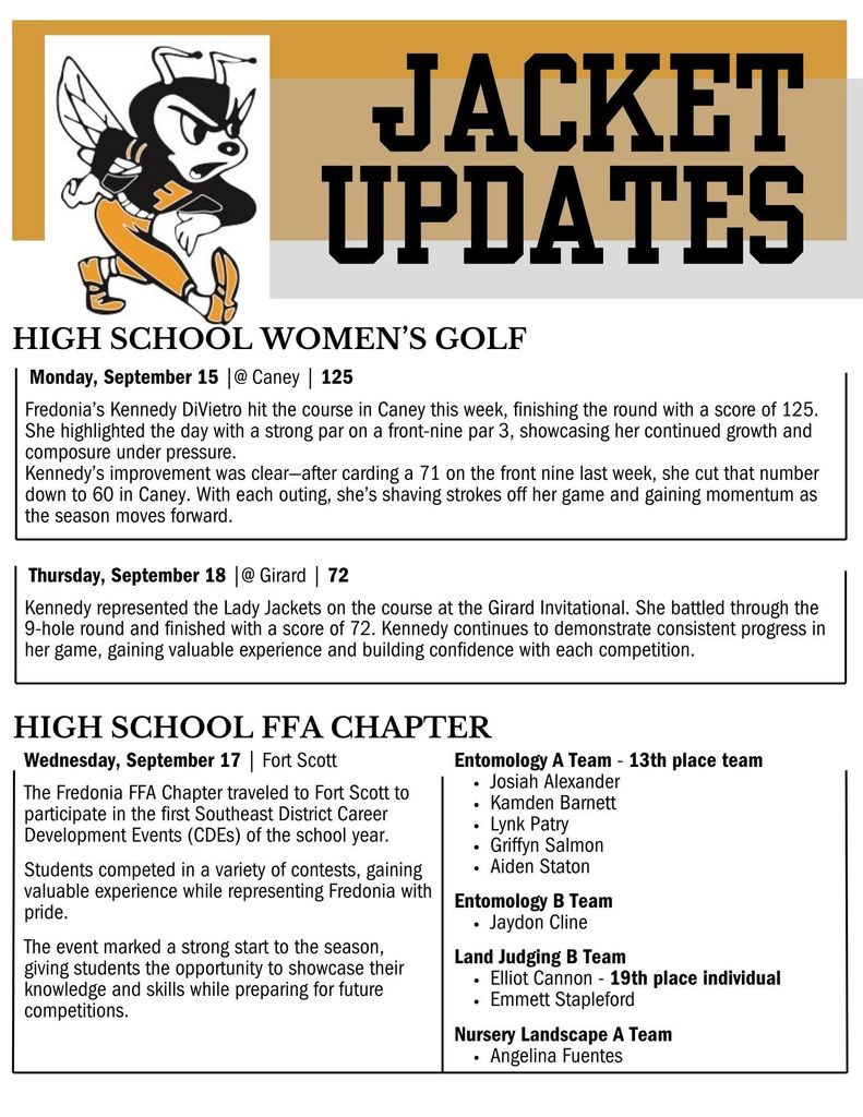 Jacket Updates 2025 - September 15-20