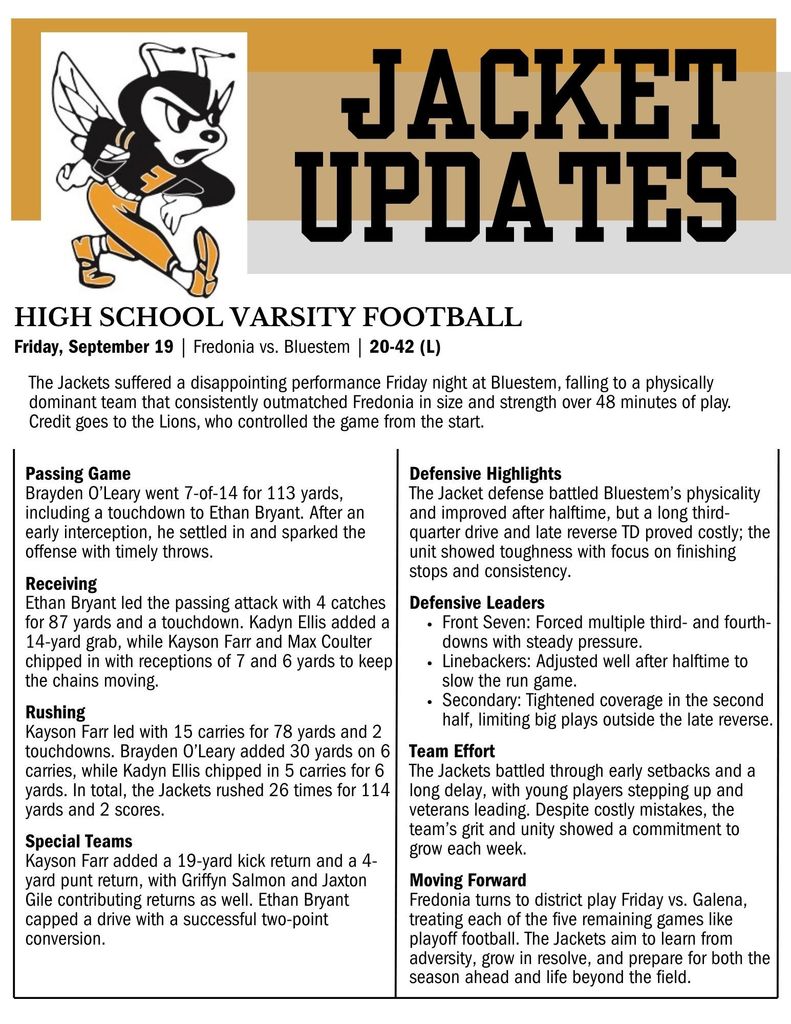 Jacket Updates 2025 - September 15-20