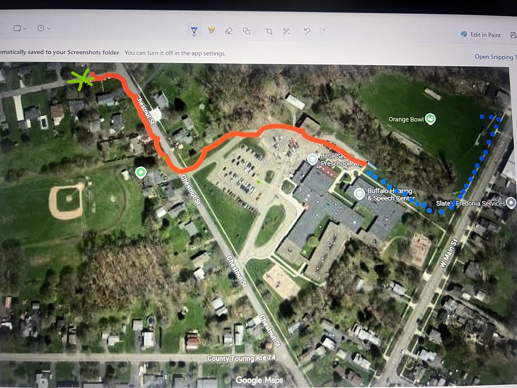 Map of 2025 Homecoming parade route.