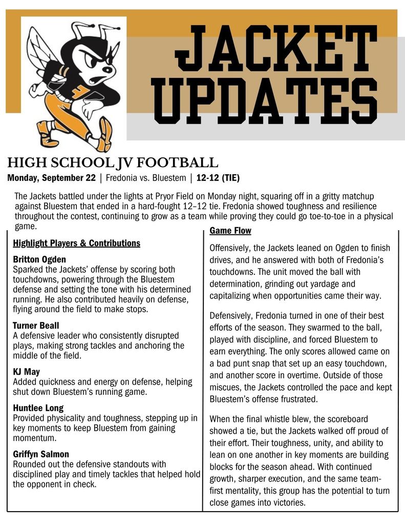 Jacket Updates 2025 - September 22-27