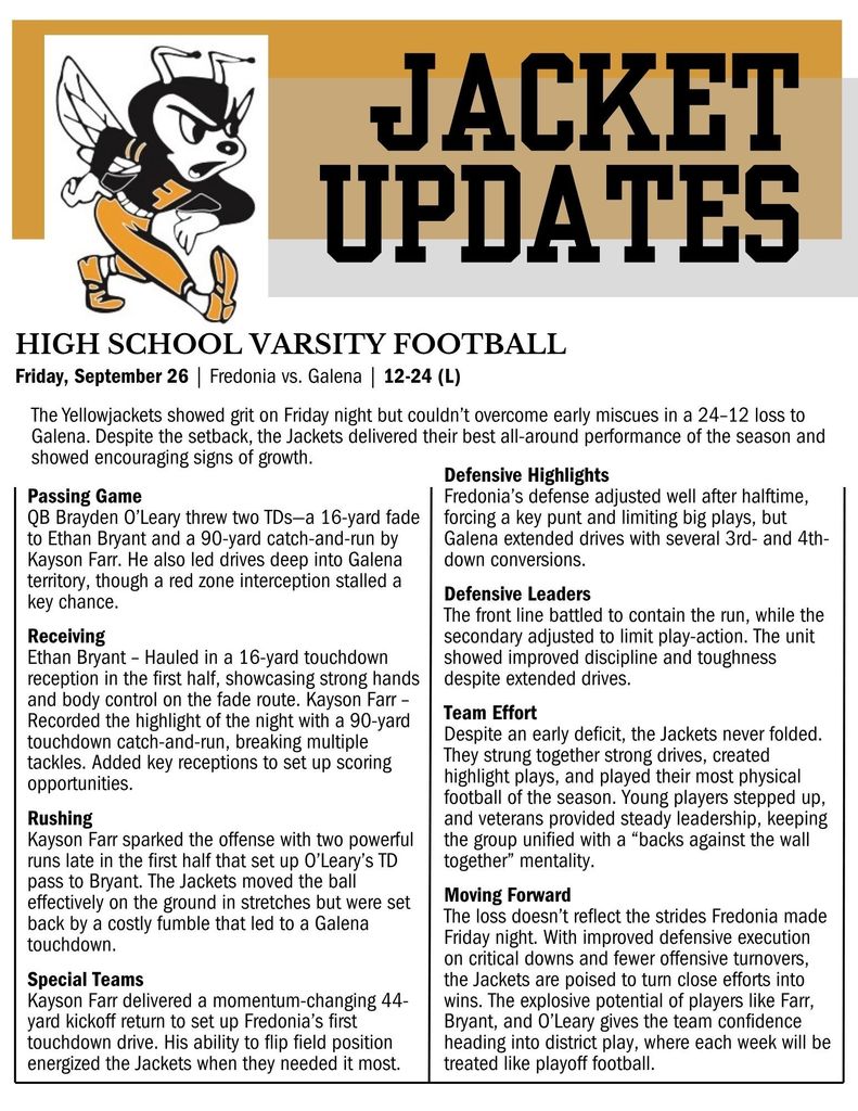 Jacket Updates 2025 - September 22-27