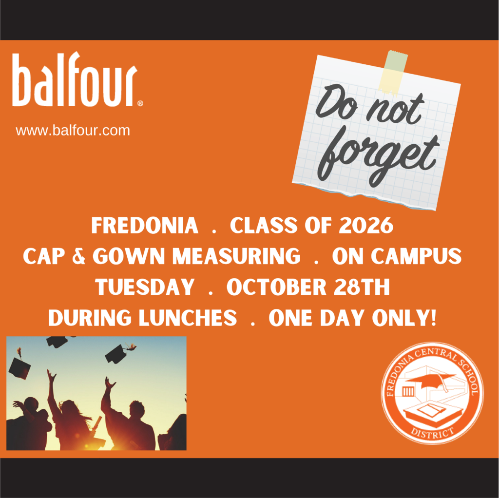 Cap & Gown Measuring Oct. 28th!