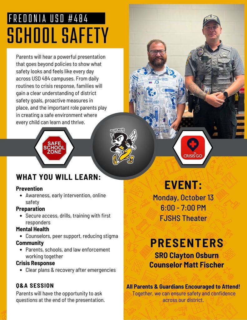 USD #484 Safety Night 2025 - October 13