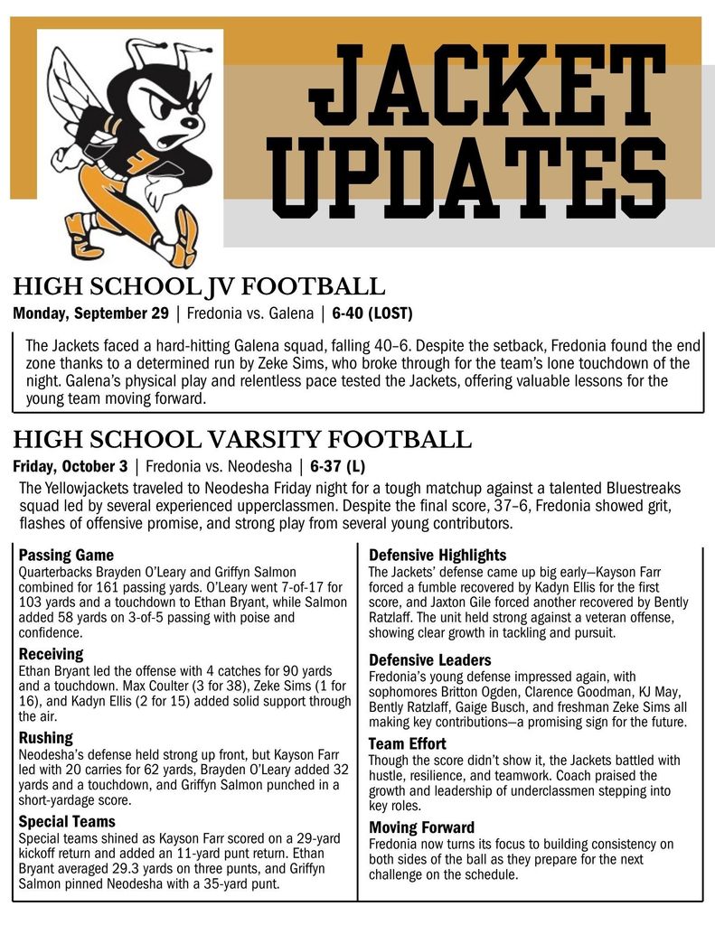 Jacket Updates 2025 - September 29-October 5