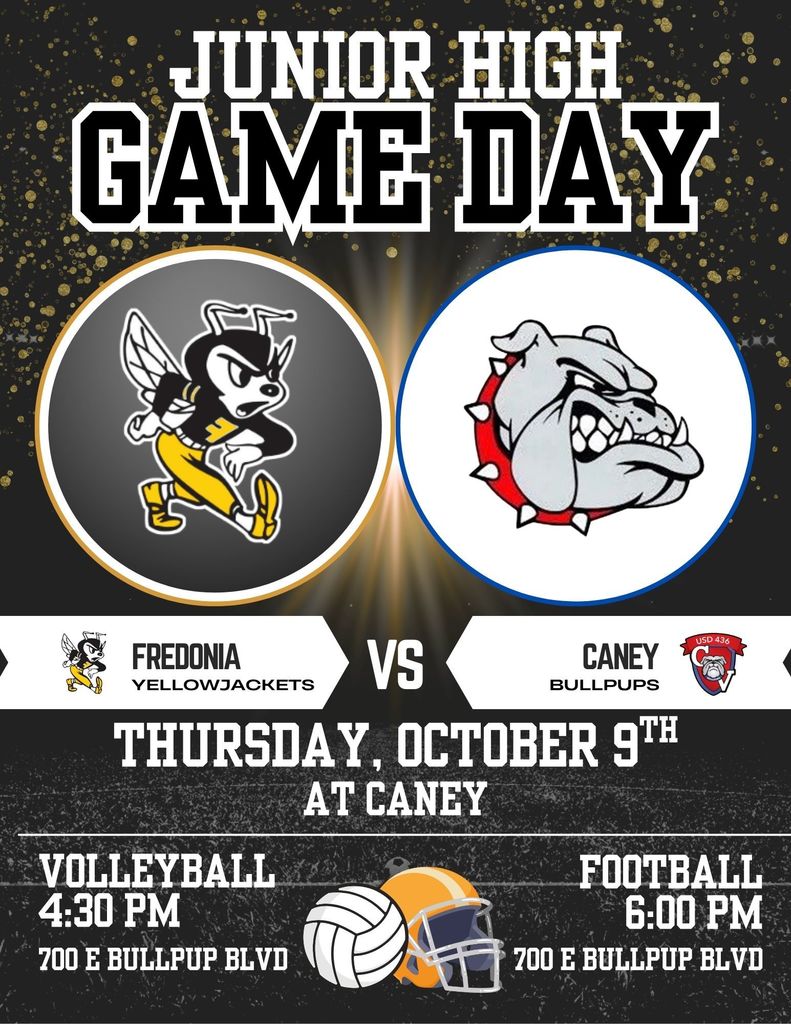 JH Football & Volleyball 2025 - October 9 - @ Caney