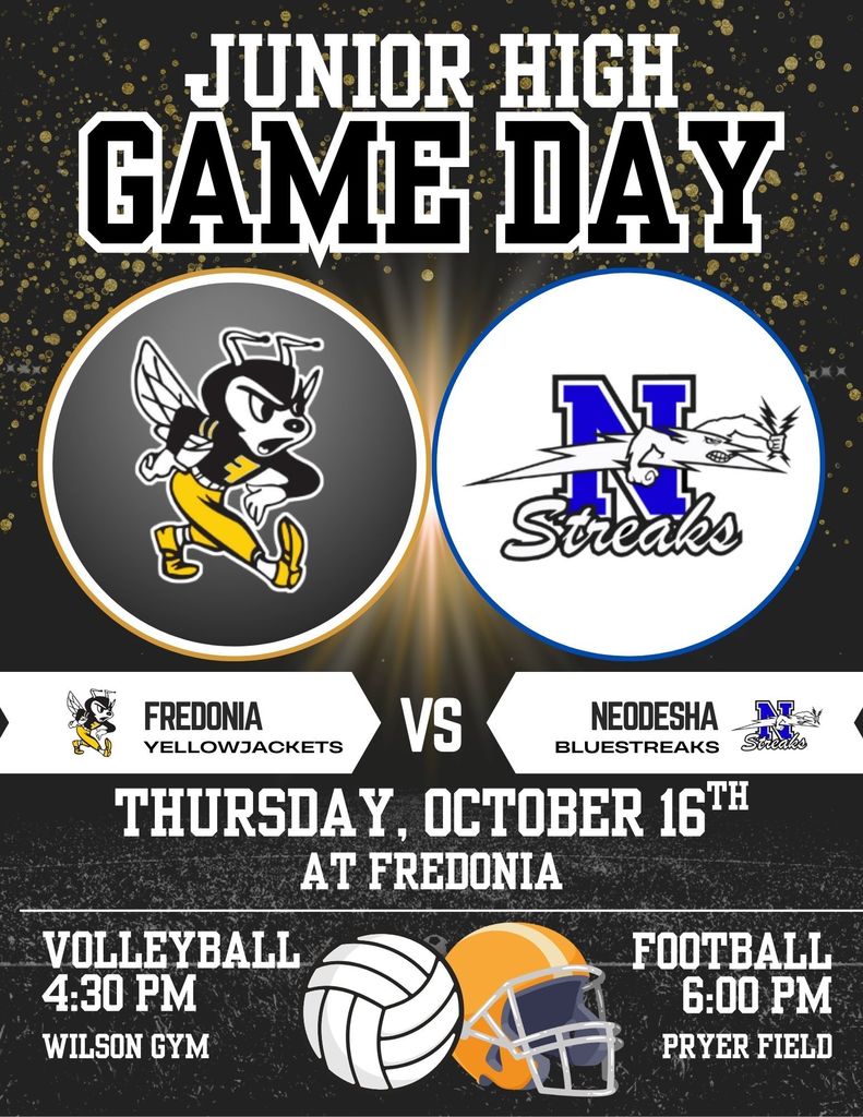 Junior High Game Day - Football & Volleyball - October 16 2025