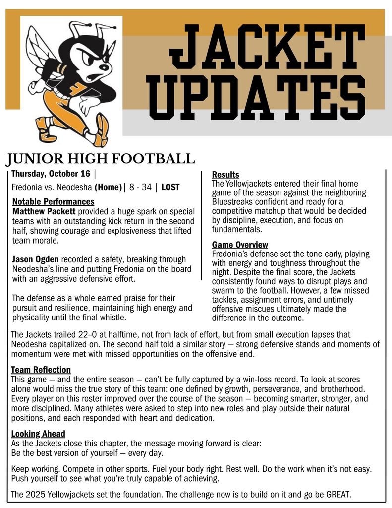 Jacket Updates 2025 - October 13-18