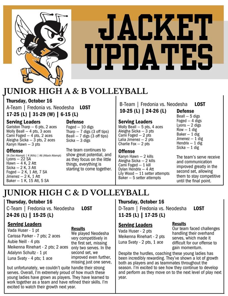 Jacket Updates 2025 - October 13-18