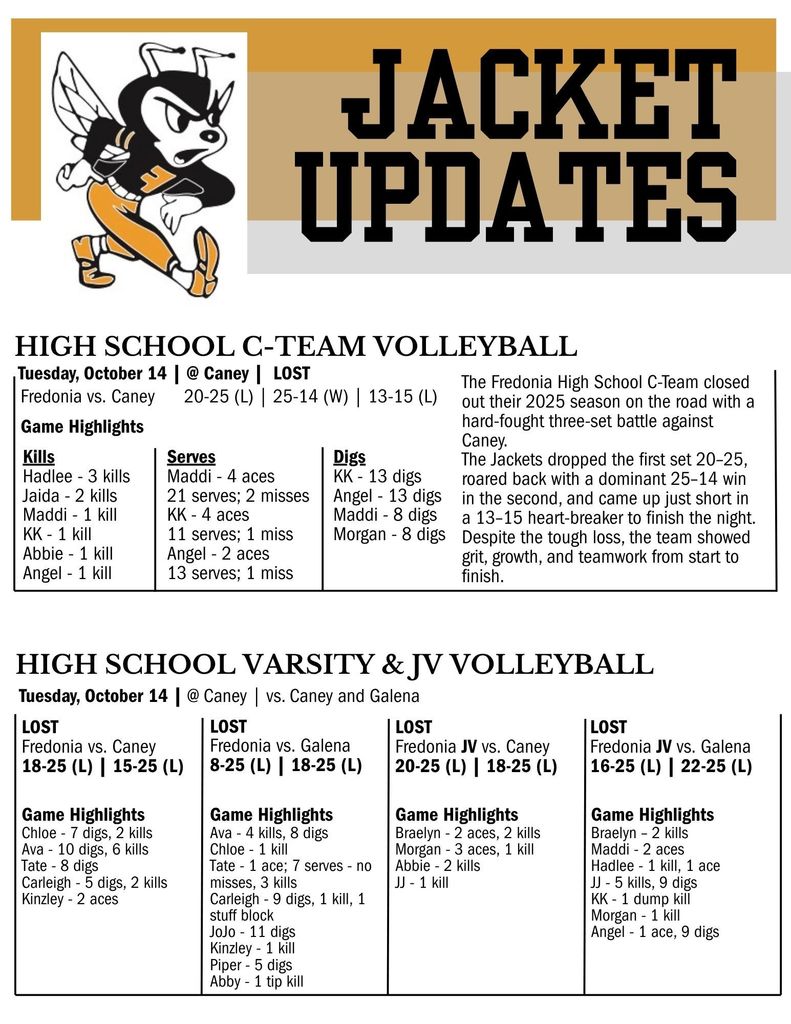 Jacket Updates 2025 - October 13-18