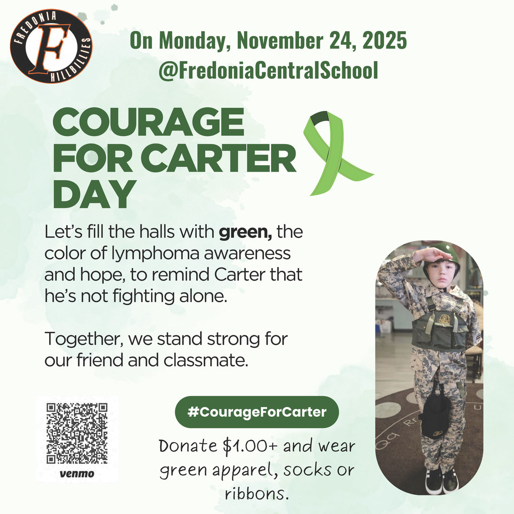 Details for Courage for Carter Day - Monday, November 24, 2025.