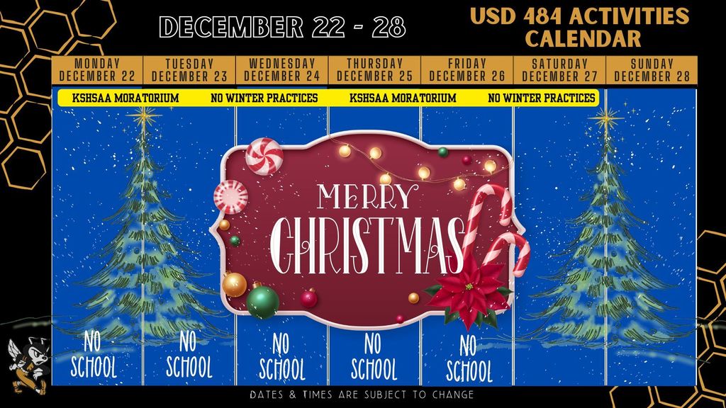 Weekly Calendar 2025 - December 22-28