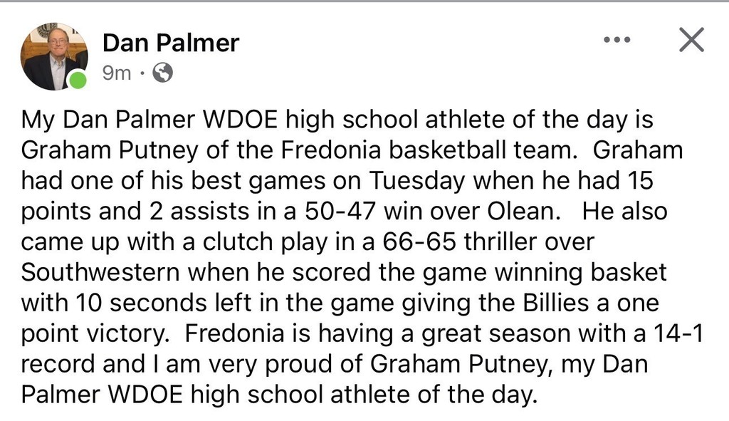 Athlete of the Day: Graham Putney