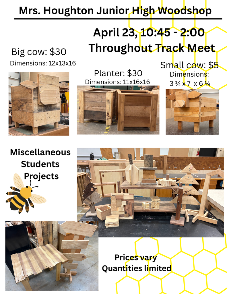Mrs. Houghton's JH woodshop projects