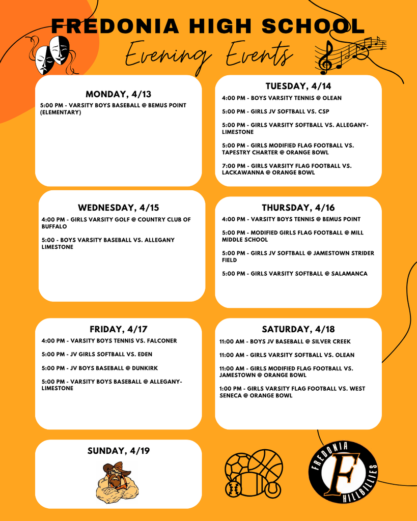 FHS Evening Events - Week of 4/13/25