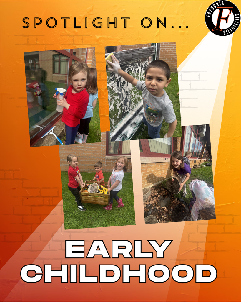 PIctures of Pre-K kiddos helping to clean up the outdoor classroom at Wheelock.