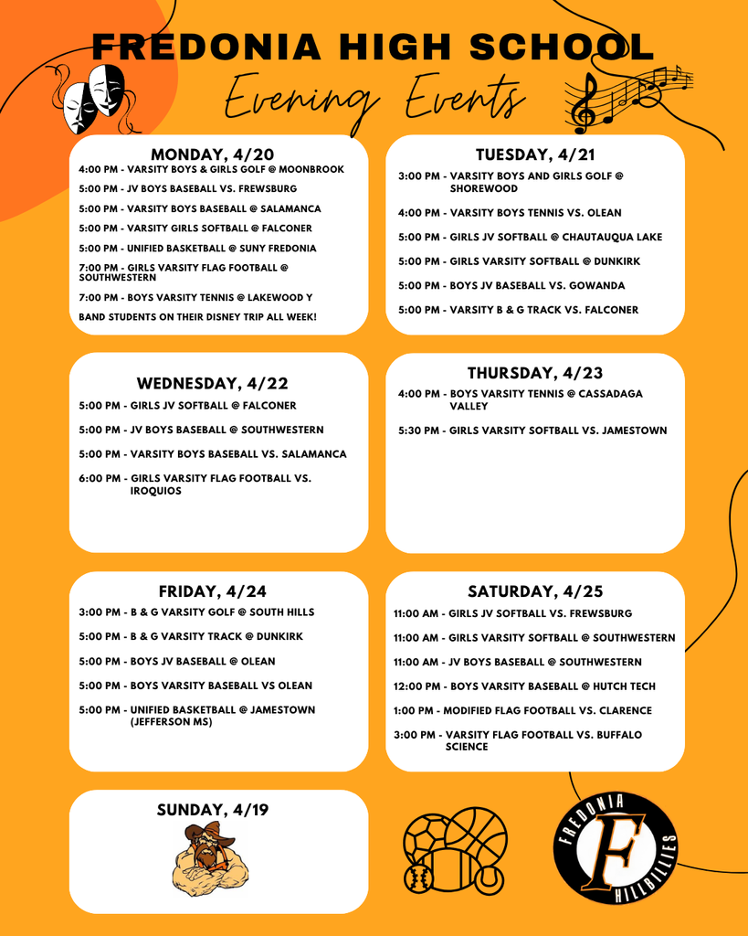 FHS Evening Events - Week of 4/20/26.