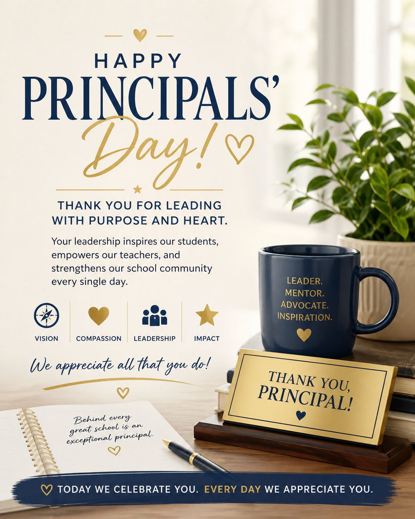 Image of a principal's desk.