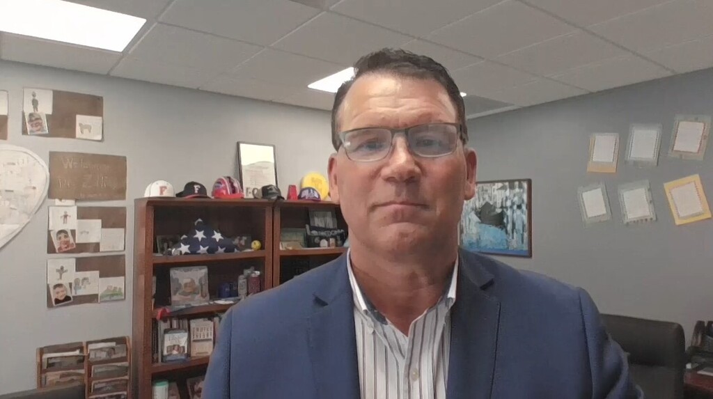 Dr. Zilliox in his office.