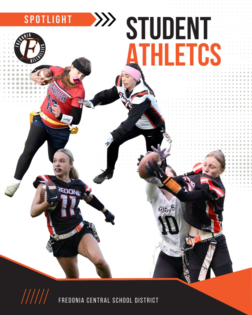 Three flag football athletes in action.