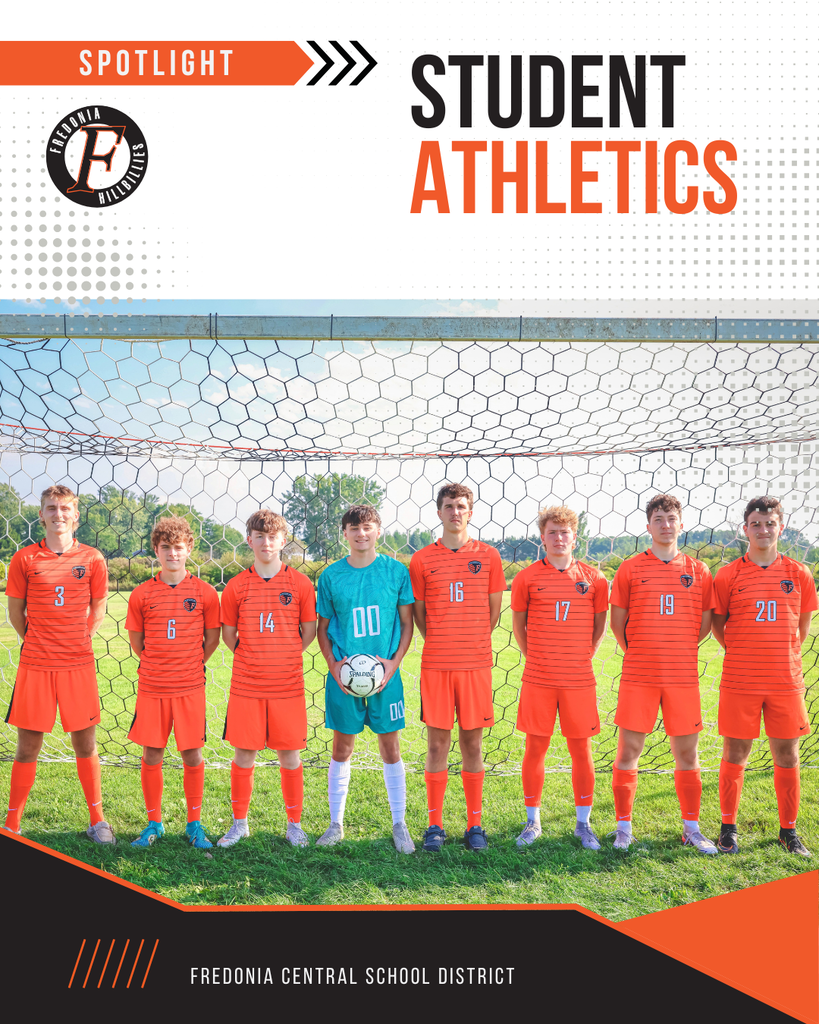 Senior members of the Boys Varsity Soccer team stand in from of the goal. Photo Courtesy of Ashleigh Brown.