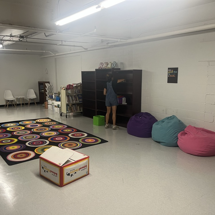 Library being assembled