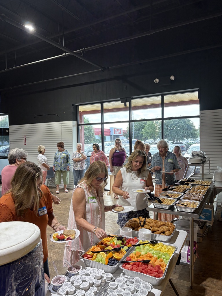 Women in serving line