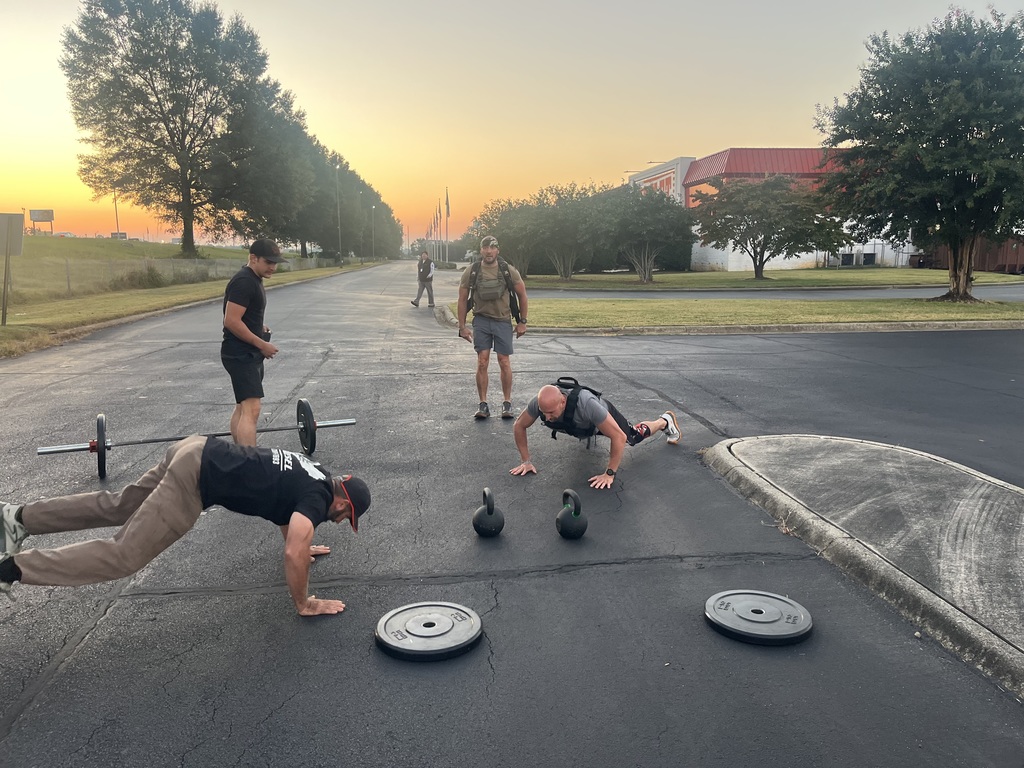 Men doing pushups