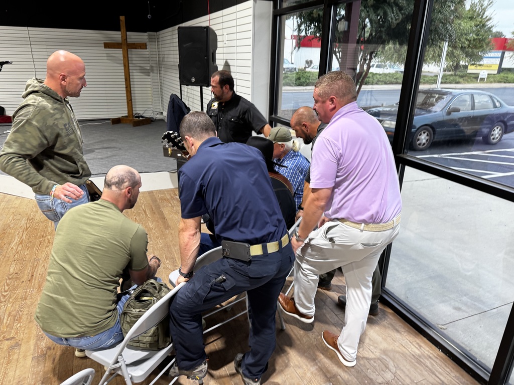 Praying over the musicians