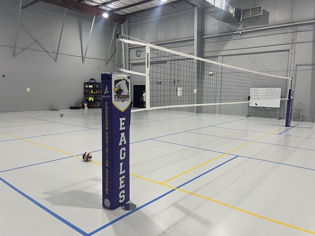 volleyball net from side angle
