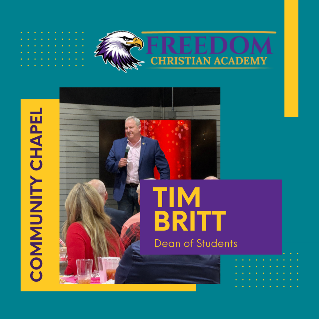 Photo advertising featured speaker at community chapel