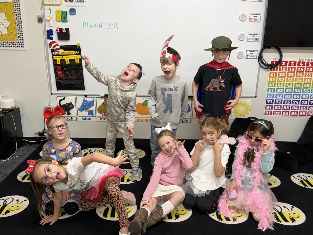 Students dressed up for Wacky Tacky Day