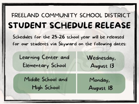 Student Schedule Release