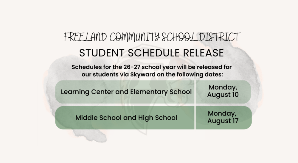 Student Schedule Release