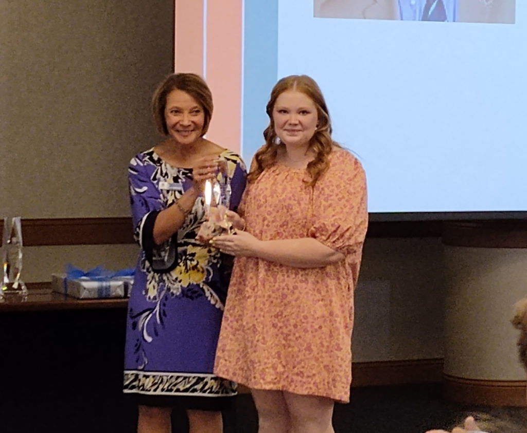 Lily Winslow (Class of 2025) receiving the  Joseph W. Madison Youth Award from the Saginaw Community Foundation