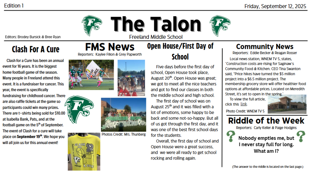The Talon - FMS Student Newspaper