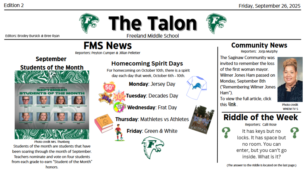 The Talon - FMS Student Newspaper