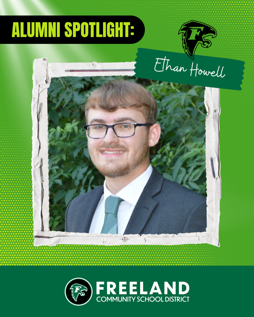 Alumni Spotlight: Ethan Howell. Photo of Ethan smiling in front of greenery.