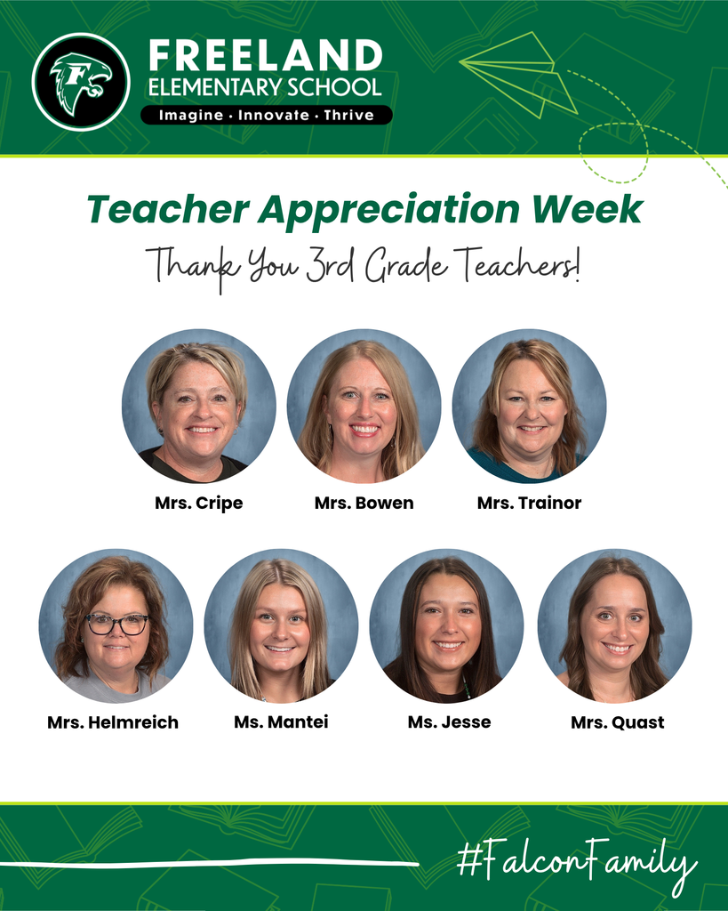 Freeland Elementary School Teacher Appreciation Week with photos of 3rd Grade Teachers