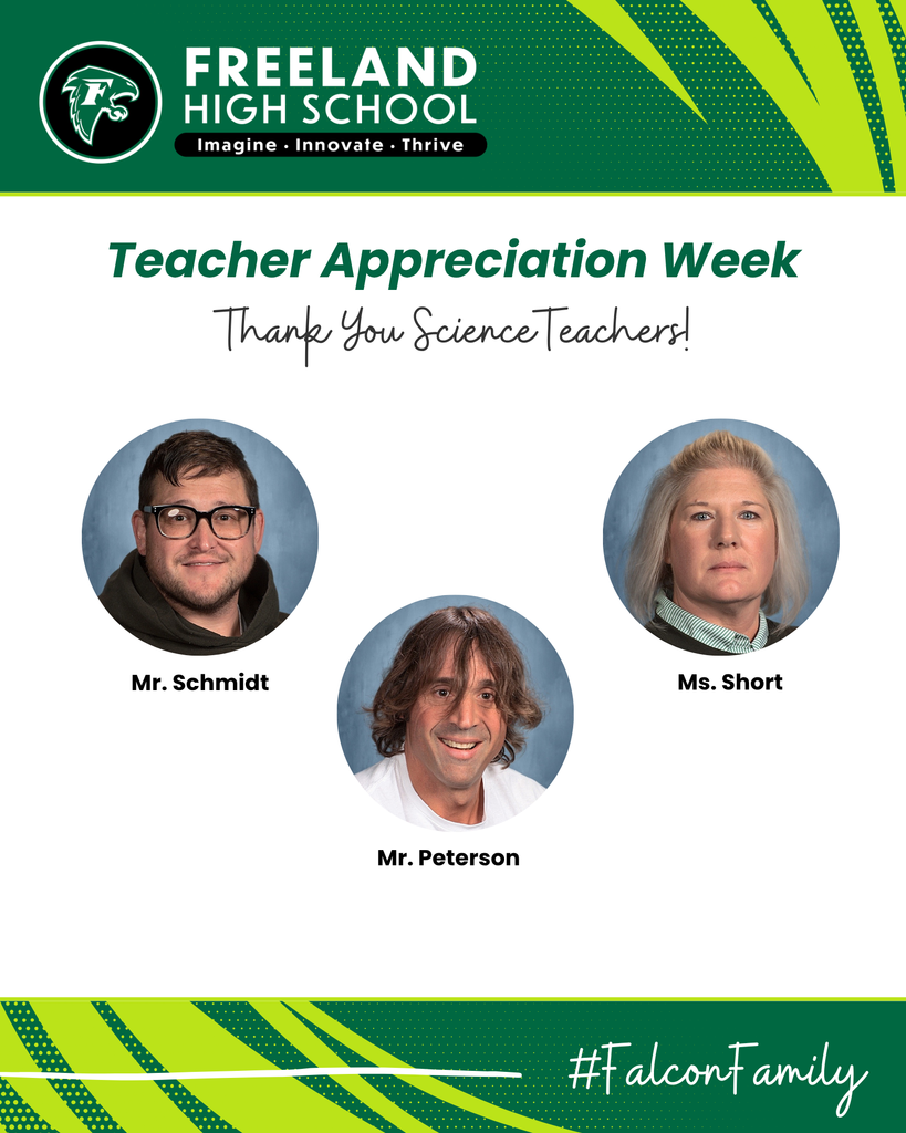 Freeland High School Teacher Appreciation Week with Photos of Science Teachers
