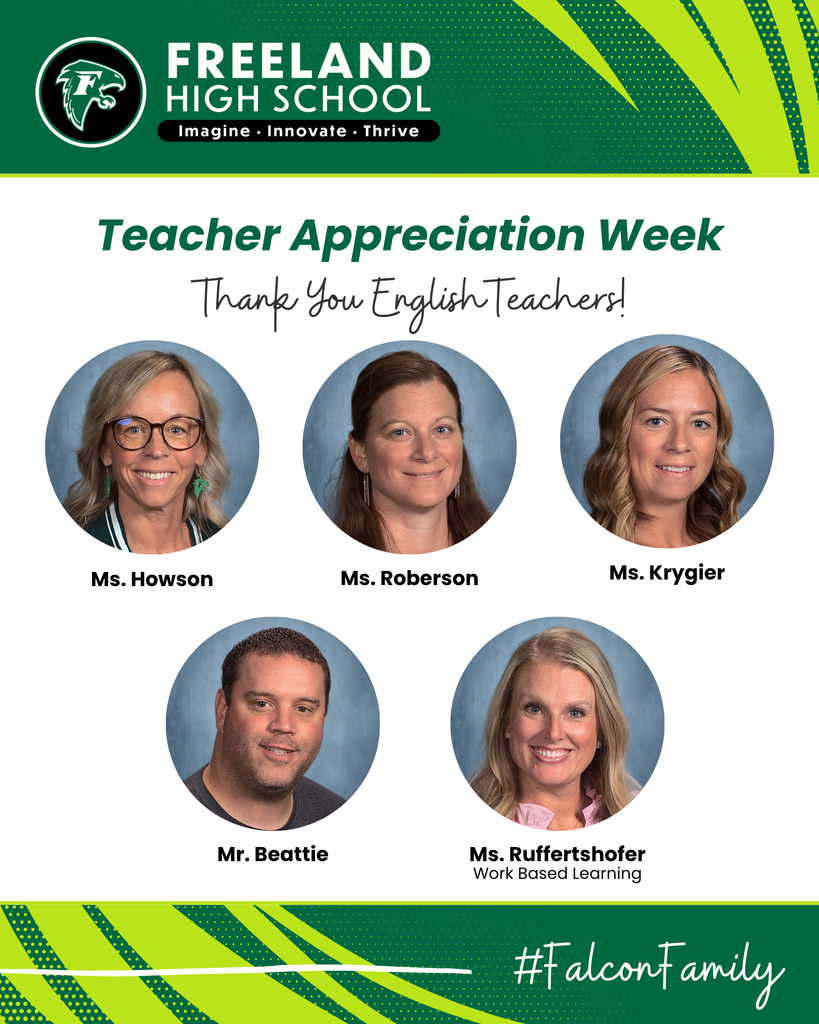Freeland High School Teacher Appreciation Week with Photos of English Teachers