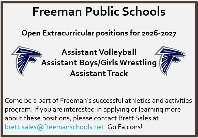 26-27 Extracurricular openings