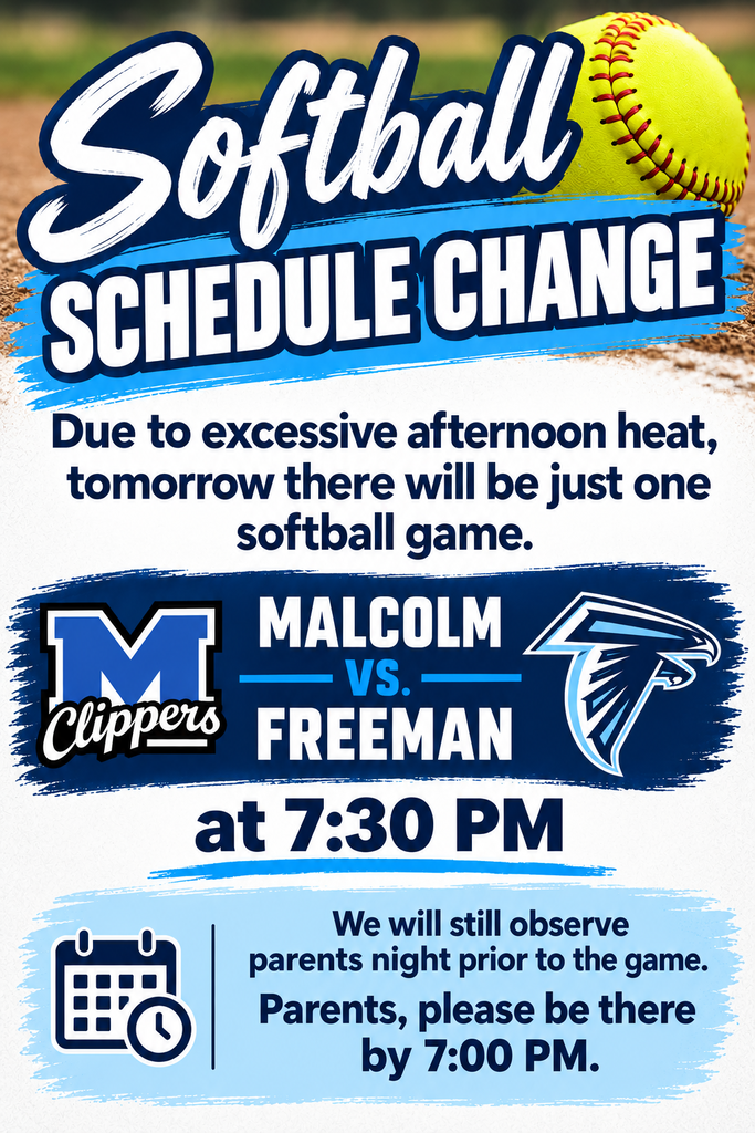 Softball Schedule Change