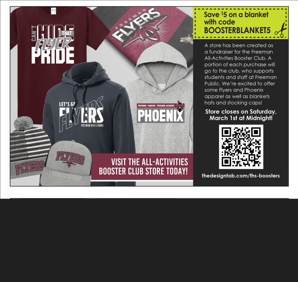 All-Activities Booster Club Store Flyer