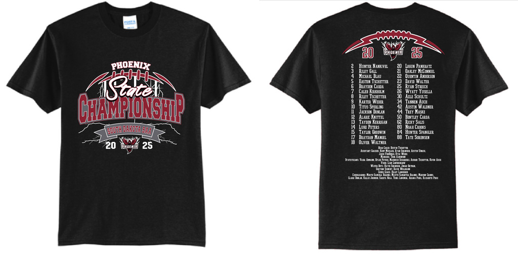 Phoenix State FB T-shirt close up